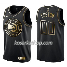 Dres Atlanta Hawks Prilagođeni Nike Crna Golden Edition Swingman